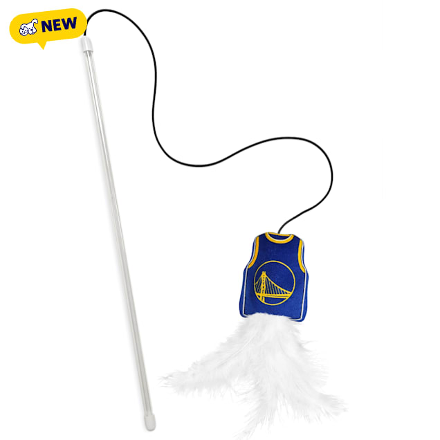 Pets First NBA Golden State Warriors Cat Wand, Small - Carousel image #1