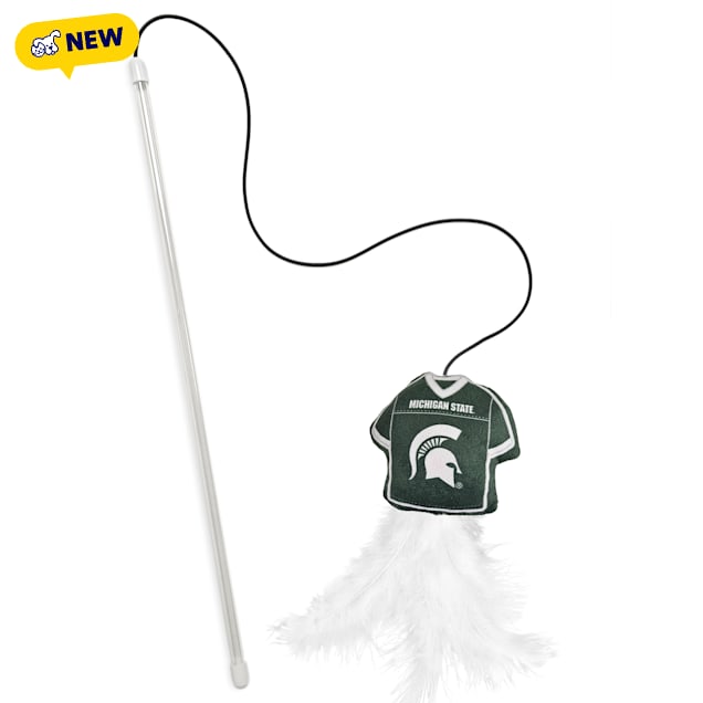 Pets First NCAA Michigan State Spartans Cat Wand, Small - Carousel image #1