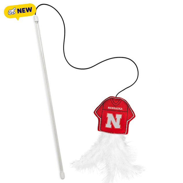 Pets First NCAA Nebraska Cornhuskers Cat Wand, Small - Carousel image #1