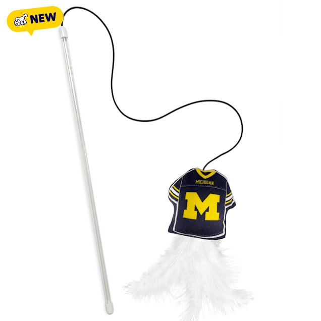 Pets First NCAA Michigan Wolverines Cat Wand, Small - Carousel image #1