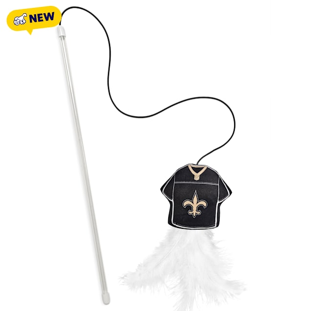 Pets First NFL New Orleans Saints Cat Wand, Small - Carousel image #1