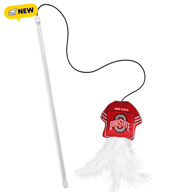 Pets First NCAA Ohio State Buckeyes Cat Wand, Small - Carousel image #1