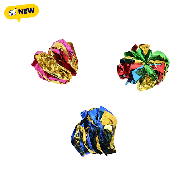 Max & Marlow X-Lay Mylar Ball Cat Toy, Small - Carousel image #1