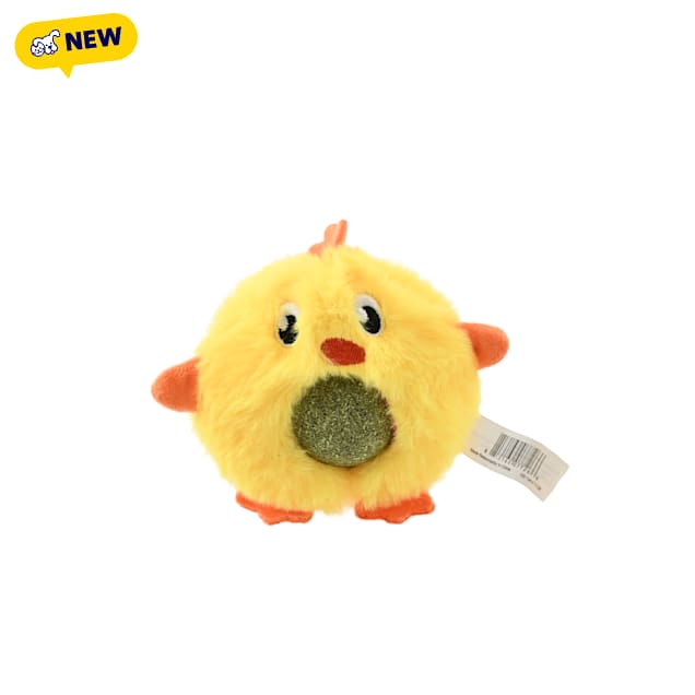 Max & Marlow Compressed Catnip Ball and Plush Chicken Cat Toy, Small - Carousel image #1