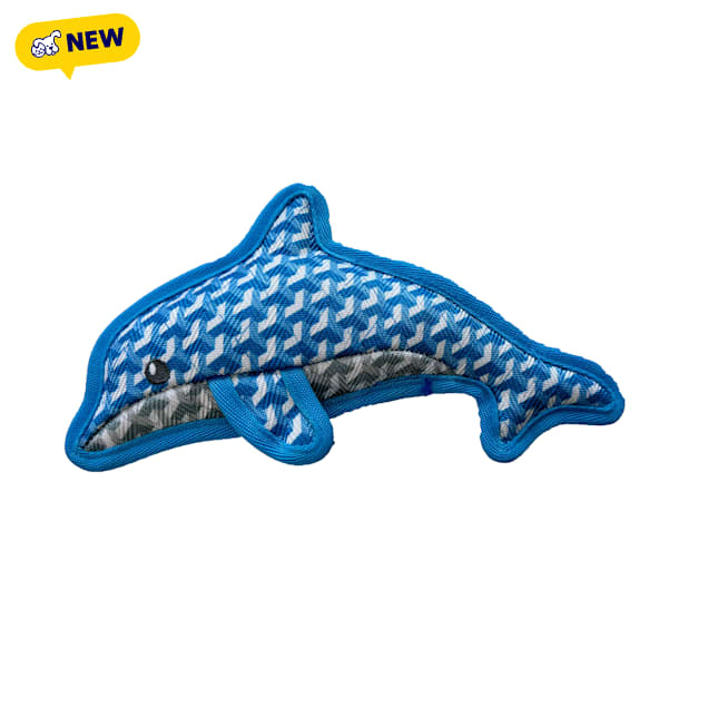 Bark-A-Boo 2D Dolphin TuffBeastz Dog Toy, Small - Carousel image #1
