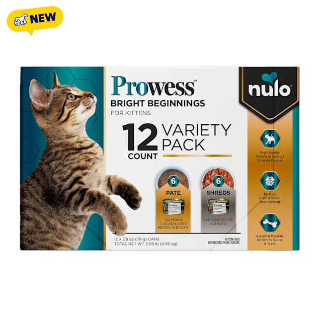 Nulo Prowess Bright Beginnings for Kittens Food Variety Pack, 2.8 oz., Count of 12 - Carousel image #1