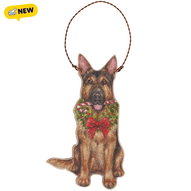Primitives by Kathy German Shepherd Candy Cane Tree Ornament - Carousel image #1