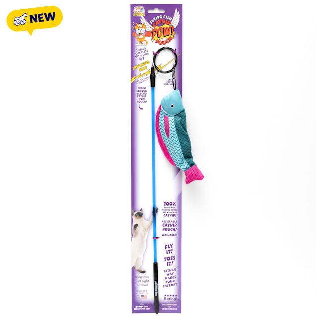 Cat Lures Lightning Rod with Catnip POW Pouch Cat Toy, Large - Carousel image #1