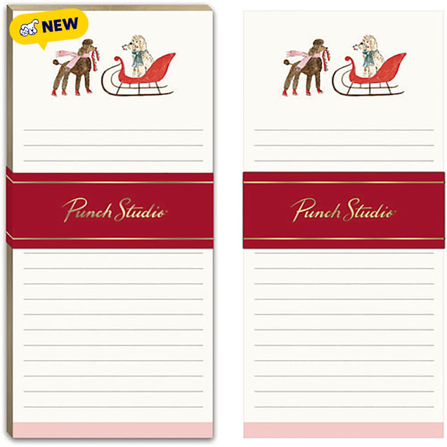 Punch Studio Snow Day Dogs Poodle Listpad - Carousel image #1