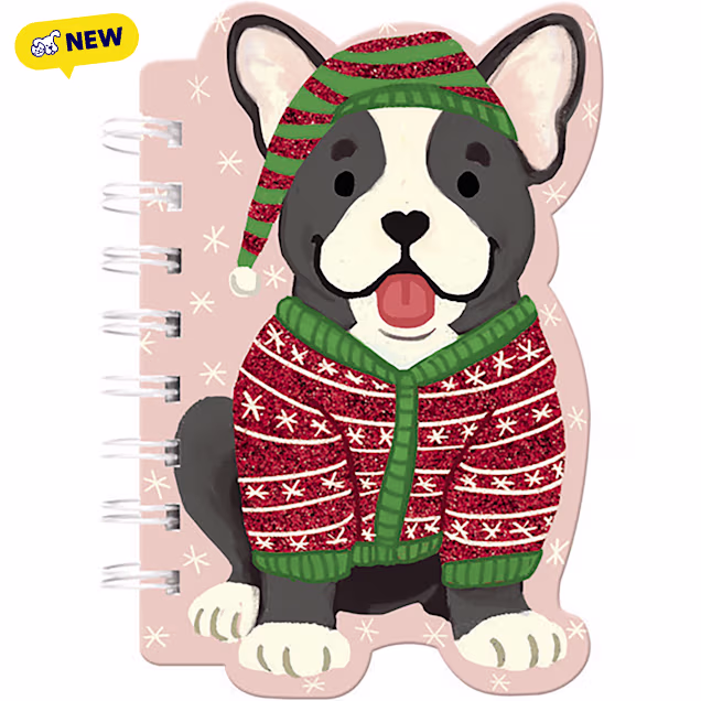 Molly & Rex Festive Frenchie Notebook - Carousel image #1