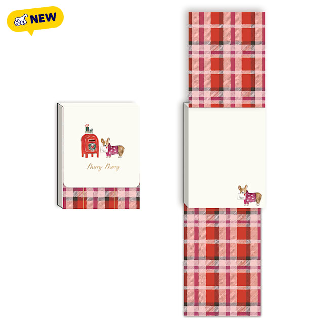 Punch Studio Snow Day Dogs Corgi Notepad - Carousel image #1