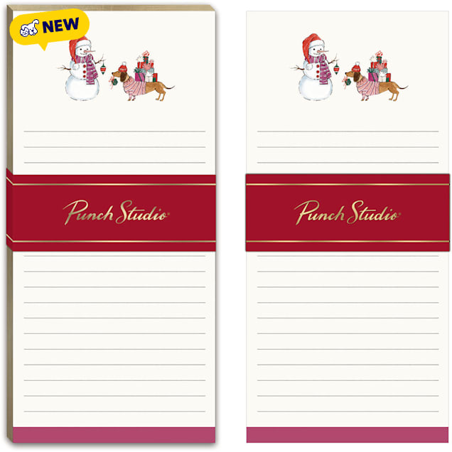 Punch Studio Snow Day Dogs Dachshund Listpad - Carousel image #1