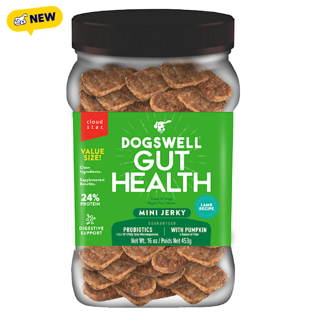 Dogswell Mini Jerky Gut Health Lamb Dog Treats, 16 oz. - Carousel image #1