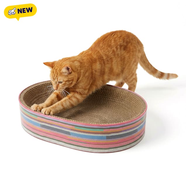 EveryYay Oval Bed Cat Scratcher, 16" L X 11" W X 4" H - Carousel image #1