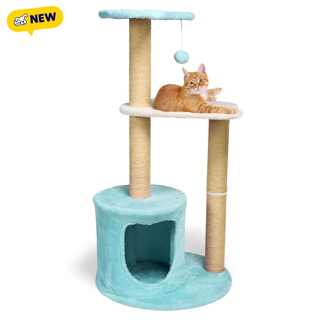 EveryYay Cloud & Moon Novelty 3-Level Cat Tree, 36" H - Carousel image #1