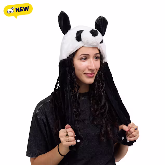 Petco Interactive Pop-Up Panda Ears Hat, One Size - Carousel image #1