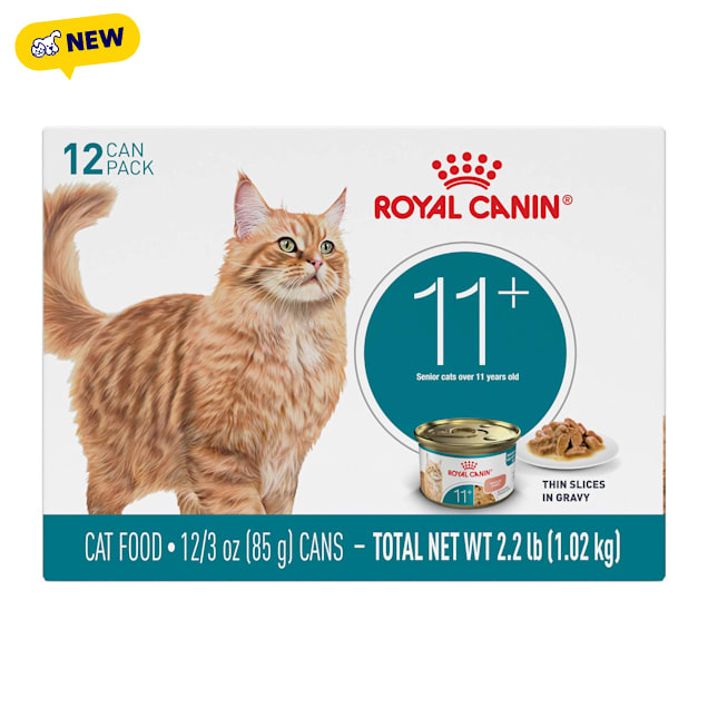 Royal Canin Aging 11+ Thin Slices in Gravy Supports Optimal Health & Vitality Senior Wet Cat Food Multi-Pack, 3 oz., Count of 12 - Carousel image #1