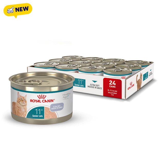 Royal Canin Aging 11+ Ultra Soft Mousse Supports Optimal Health & Vitality Senior Wet Cat Food, 5.1 oz., Case of 24 - Carousel image #1