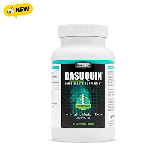 NUTRAMAX DASUQUIN Joint Health Supplement, Chewable Tablets for Small to Medium Dogs, Count of 84 - Carousel image #1