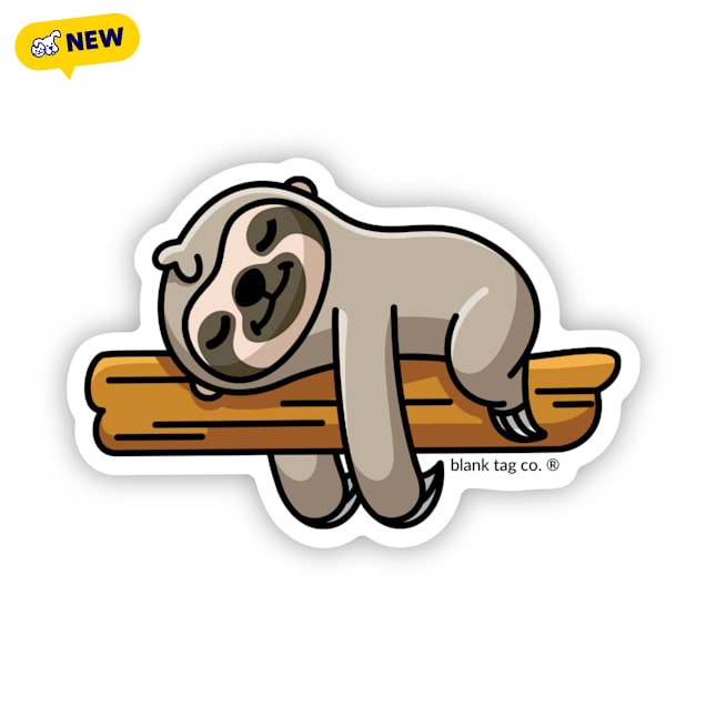 Blank Tag Stickers Sloth Vinyl Sticker | Petco