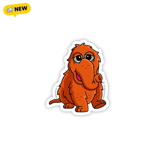 Blank Tag Stickers Mr Snuffleupagus Vinyl Sticker | Petco