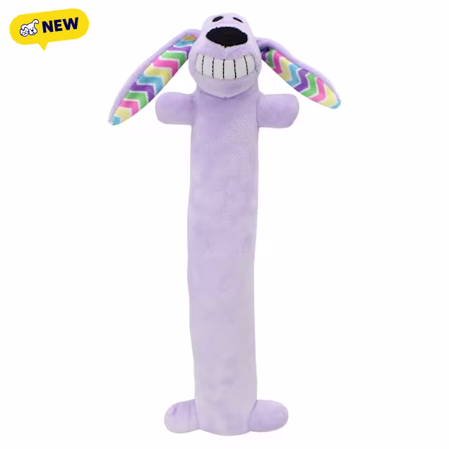 Multipet International Loofa Dog Pastel Purple 12" Dog Toy, Large - Carousel image #1