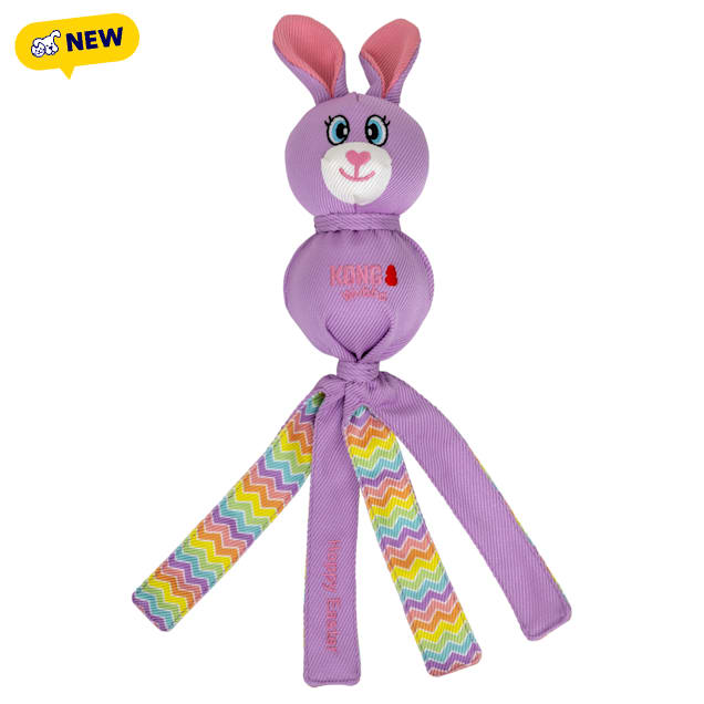 KONG Purple Spring Wubba Ballistic Bunny Dog Toy, Large - Carousel image #1