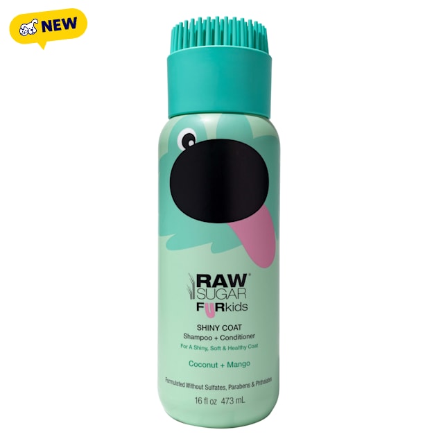 Raw Sugar Fur Kids Shiny Coat Shampoo + Conditioner for Dogs, 16 fl. oz. - Carousel image #1