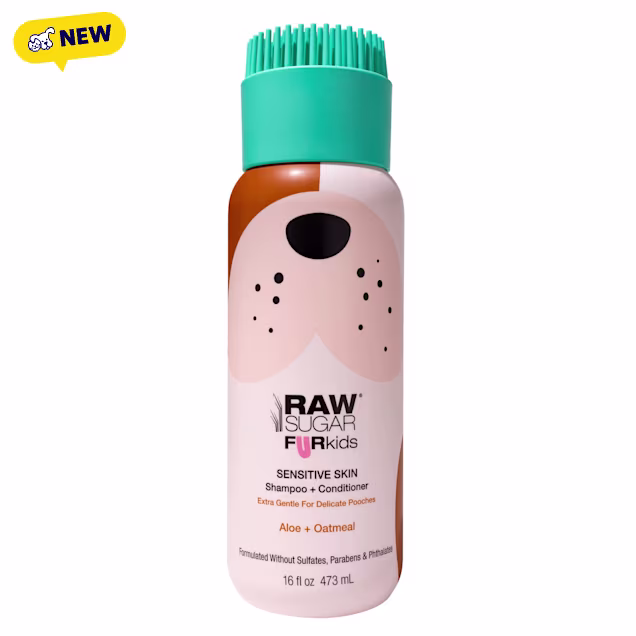 Raw Sugar Fur Kids Sensitive Coat Shampoo + Conditioner for Dogs, 16 fl. oz. - Carousel image #1