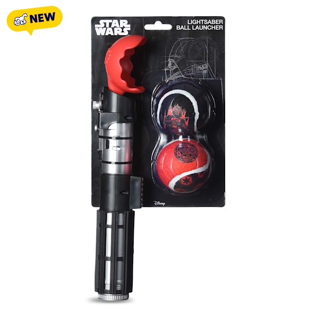 Fetch for Pets Star Wars for Pets Darth Vader Light Saber Ball Launcher with Tennis Balls for Dogs, Medium - Carousel image #1