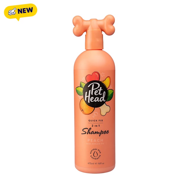 Pet Head Quick Fix 2 in 1 Shampoo Peach + Argan Oil for Dogs, 16 fl. oz. - Carousel image #1
