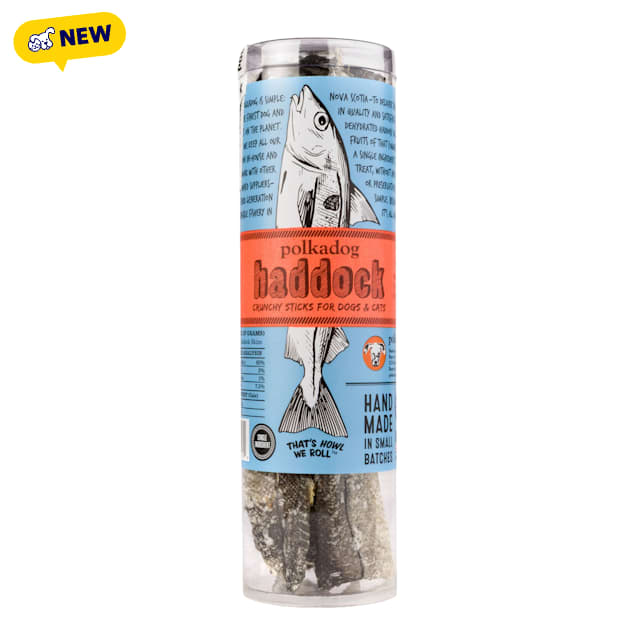 Polkadog Haddock Skins Jerky Dog Treats, 2 oz. - Carousel image #1
