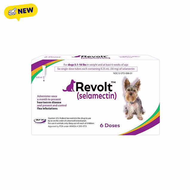Revolt Canine Topical Solution for Dogs 5.1-10 lbs, 6 Count - Carousel image #1