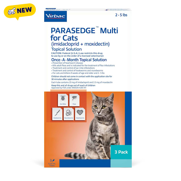 Parasedge Multi Topical Solution for Cats 2-5 lbs, 3 Count - Carousel image #1