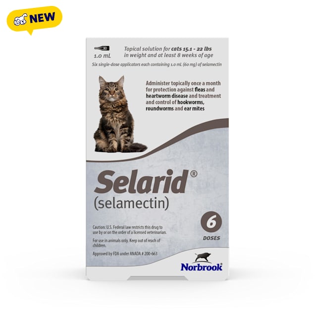 Selarid Feline Topical Solution (Generic) 15.1-22 lbs, 6 Count - Carousel image #1