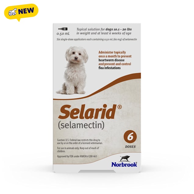 Selarid Canine Topical Solution (Generic) 10.1-20 lbs, 6 Count - Carousel image #1