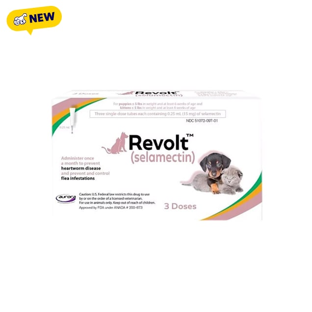 Revolt Puppy/Kitten Topical Solution up to 5 lbs, 3 Count - Carousel image #1