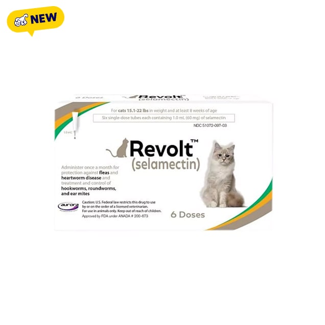 Revolt Feline Topical Solution for Cats 15.1-22 lbs, 6 Count - Carousel image #1