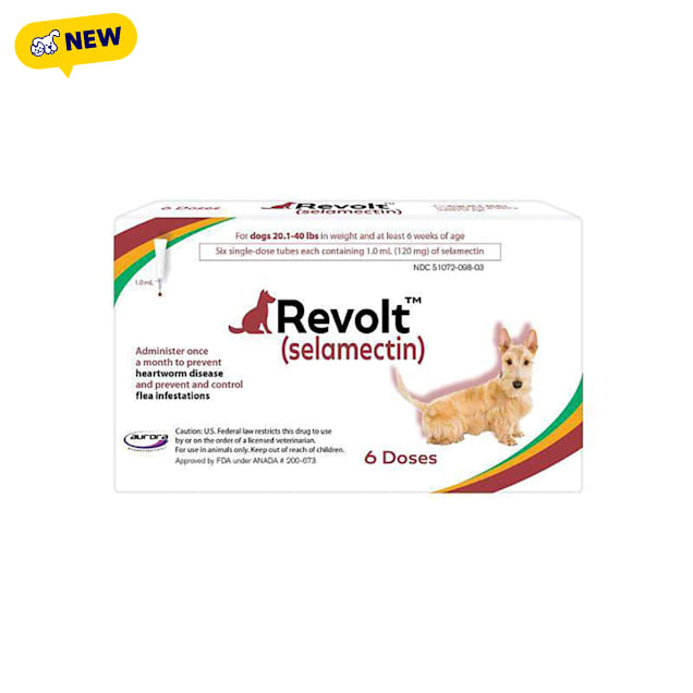 Revolt Canine Topical Solution for Dogs 20.1-40 lbs, 6 Count - Carousel image #1