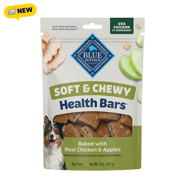 Blue Buffalo Soft & Chewy Health Bars Baked with Real Chicken & Apples Natural Dog Treats, 9 oz. - Carousel image #1