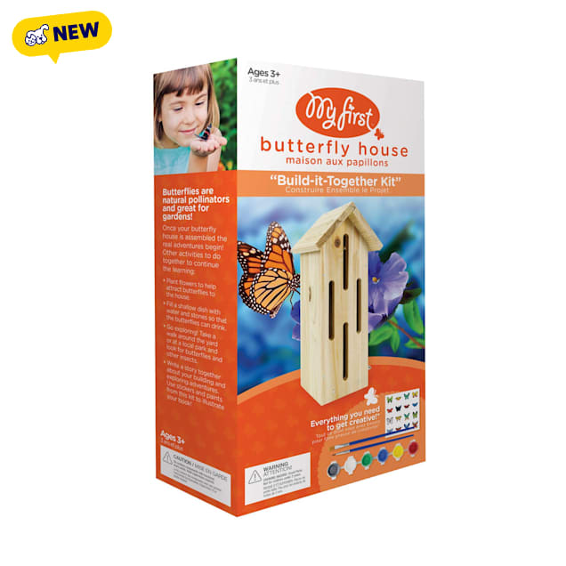 Nature's Way My First Cedar D.I.Y. Butterfly House, Brown, 2.4" L X 5.12" W X 10.04" H - Carousel image #1