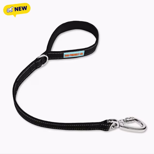 Dog Friendly Co Close Control Short Trainer Dog Leash, Black, 2 ft. Long, 0.98 in. Wide - Carousel image #1
