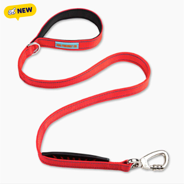 Dog Friendly Co Classic Dog Leash, Red, 4 ft. Long, 0.79 in. Wide - Carousel image #1