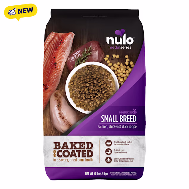 Nulo MedalSeries Baked & Coated Small Breed Salmon, Chicken & Duck Recipe for Dogs, 10 lbs. - Carousel image #1
