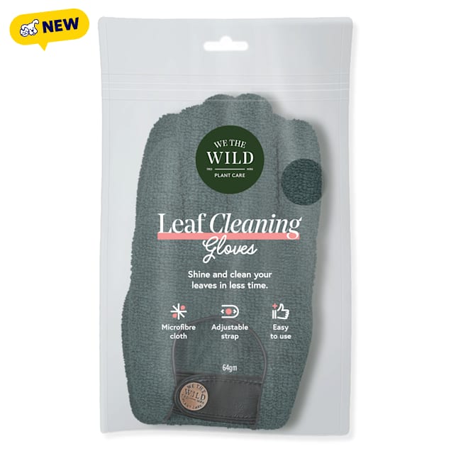 We The Wild Leaf Cleaning Gloves Reusable Microfiber Leaf Care Gloves for Houseplants, Dark Green - Carousel image #1