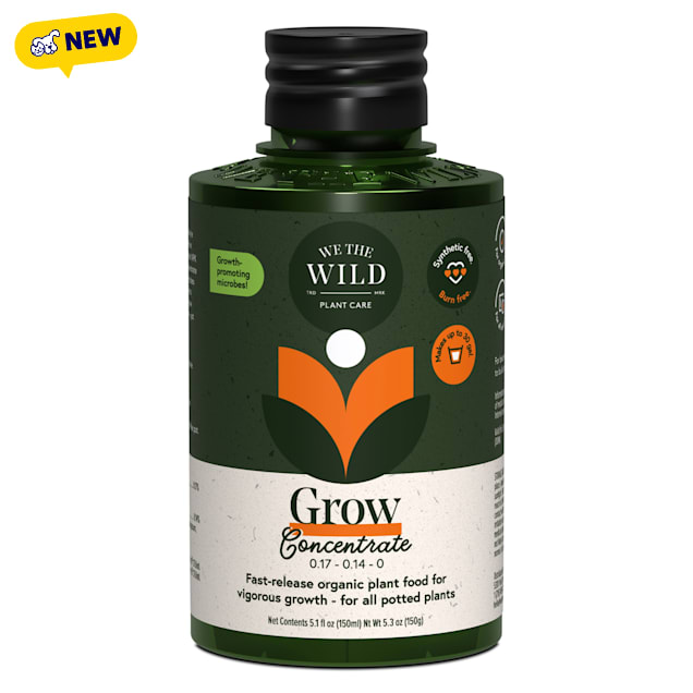 We The Wild Grow Concentrate Fast-Release Organic Plant Food for Houseplants, 5.1 fl. oz., Multicolor - Carousel image #1