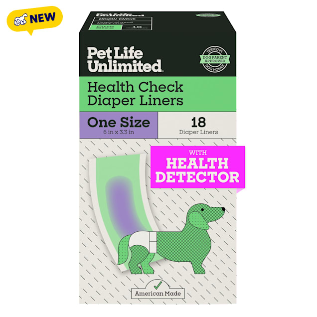 Pet Life Unlimited Health Check Diaper Liners, 3.3" X 6", Count of 18 - Carousel image #1