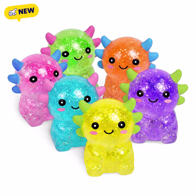 Petco Axolotl Glitter Squish Toy, Assorted - Carousel image #1