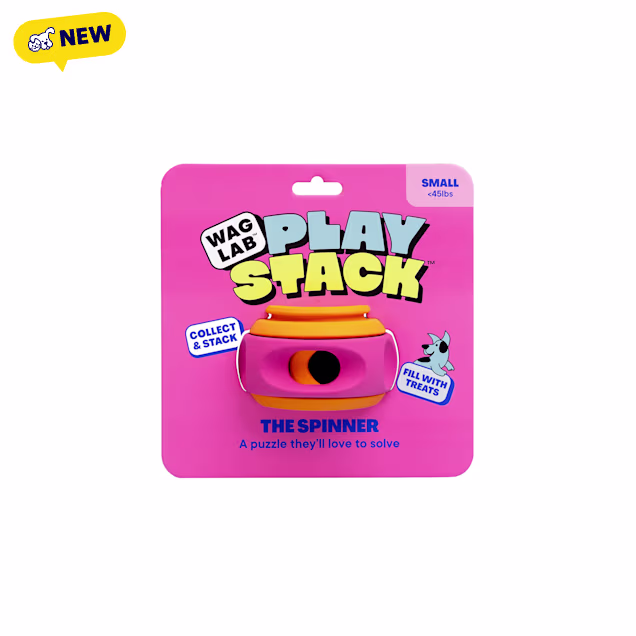 WAGLAB The Spinner Pink/Orange Dog Toy, Small - Carousel image #1