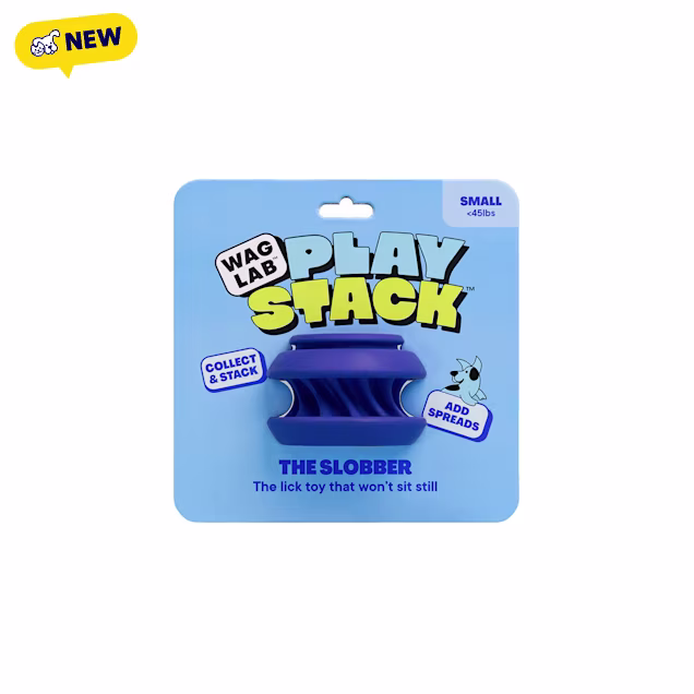 WAGLAB The Slobber Blue Dog Toy, Small - Carousel image #1